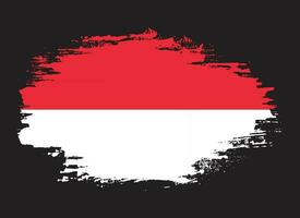 Grunge texture splash Indonesia flag vector