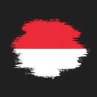 vector de bandera abstracta de textura grunge de indonesia