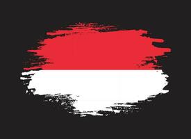 trazo de pincel vectorial bandera de indonesia vector