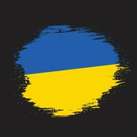 Colorful grunge effect Ukraine flag vector