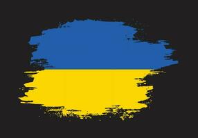 Brush frame Ukraine flag vector