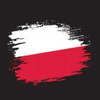 Professional abstract grunge Poland flag vector