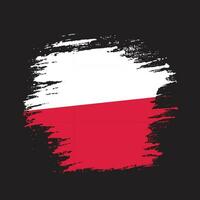 Abstract Poland grunge texture flag design vector