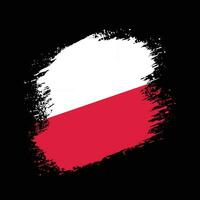 Graphic Poland grunge flag vector