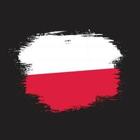 Colorful graphic grunge texture Poland flag vector