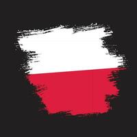 Graphic Poland grunge texture flag vector