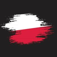 New distressed Poland grunge flag vector