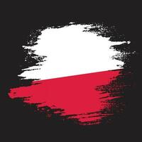 Graphic Brush stroke Poland flag vector