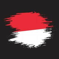 Abstract Indonesia grunge texture flag design vector