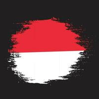 angustiado indonesia grunge textura bandera vector