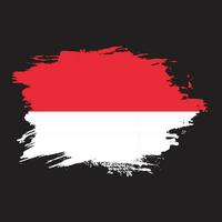 vector de diseño de bandera profesional de indonesia de textura grunge desvanecida