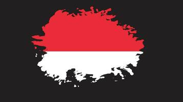 Hand drawing brush stroke Indonesia flag vector