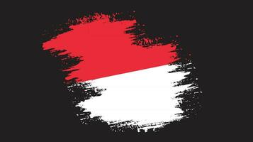 Free brush stroke Indonesia flag vector image