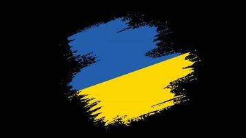 Ukraine grunge style flag vector