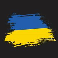 vector de bandera de textura grunge de ucrania abstracto
