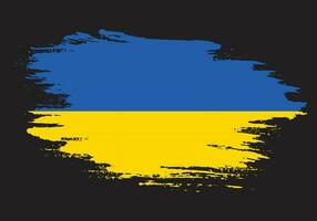 Brush stroke Ukraine flag vector