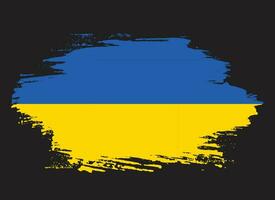 Ink brush stroke Ukraine flag vector