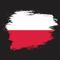 Creative Poland grunge texture flag vector