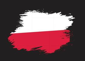 vector de bandera abstracta de polonia de textura grunge desvanecida