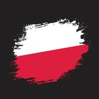 Hand paint Poland flag vector