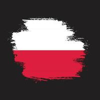 Grunge effect Poland flag design vector