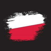 Grunge texture faded Poland flag vector