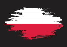 Splash new Poland grunge texture flag vector