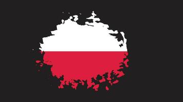 Brush stroke Poland flag vector