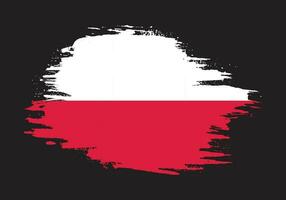 Brush stroke hand drawn vector Poland flag