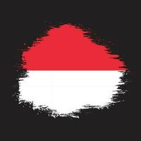 vector de diseño de bandera de indonesia de textura grunge abstracta