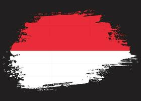 Indonesia faded grunge texture flag vector