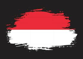 Free brush vector frame Indonesia flag