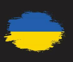 Colorful graphic grunge texture Ukraine flag vector