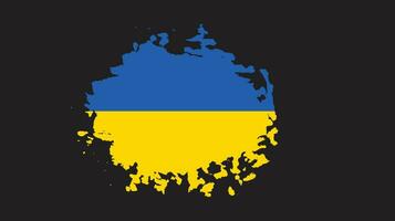 Distressed Ukraine grungy style flag vector