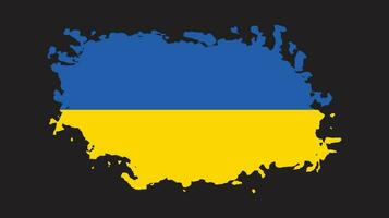 Grunge brush stroke Ukraine flag vector