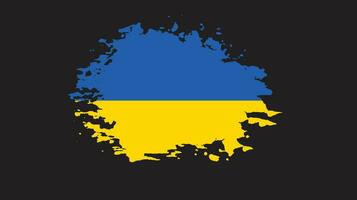 trazo de pincel vector dibujado a mano bandera de ucrania