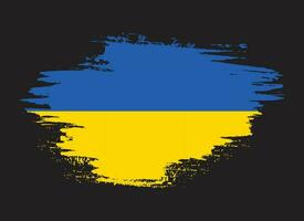 Ukraine paint brush stroke template flag vector