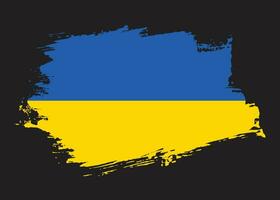 Brush frame Ukraine flag vector