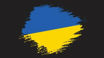 Abstract brush stroke Ukraine flag vector image