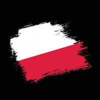 Splash Poland grunge flag vector