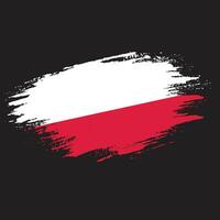 New Poland grungy flag vector