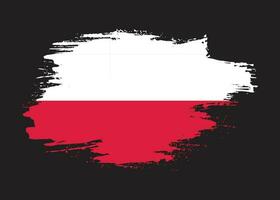 New splash grunge texture Poland flag vector