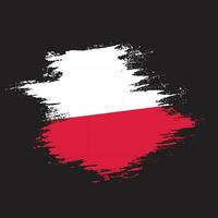 vector de bandera de polonia efecto de textura