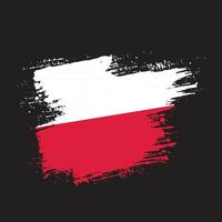 marco de vector de pincel gratis bandera de polonia
