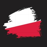 Modern brush stroke Poland flag vector