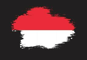 Vintage Indonesia grunge texture flag vector