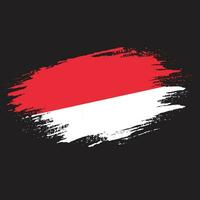 Faded grungy style Indonesia flag vector