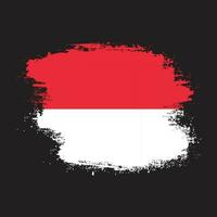 New grunge texture Indonesia flag vector