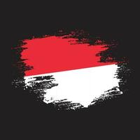 Indonesia hand paint colorful flag vector