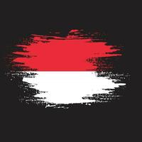 Indonesia brush grunge flag vector